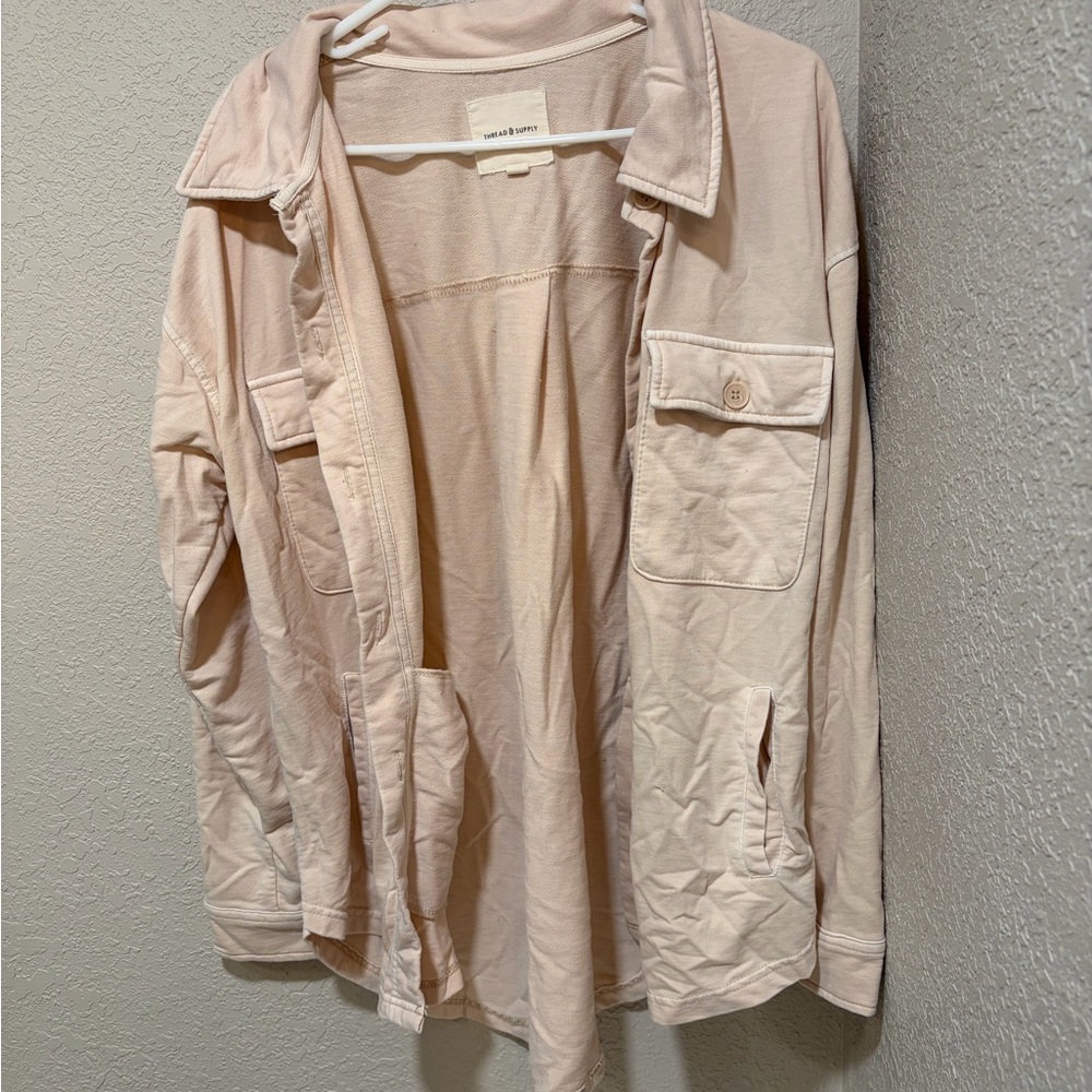 Thread & Supply Light Pink Utility Jacket